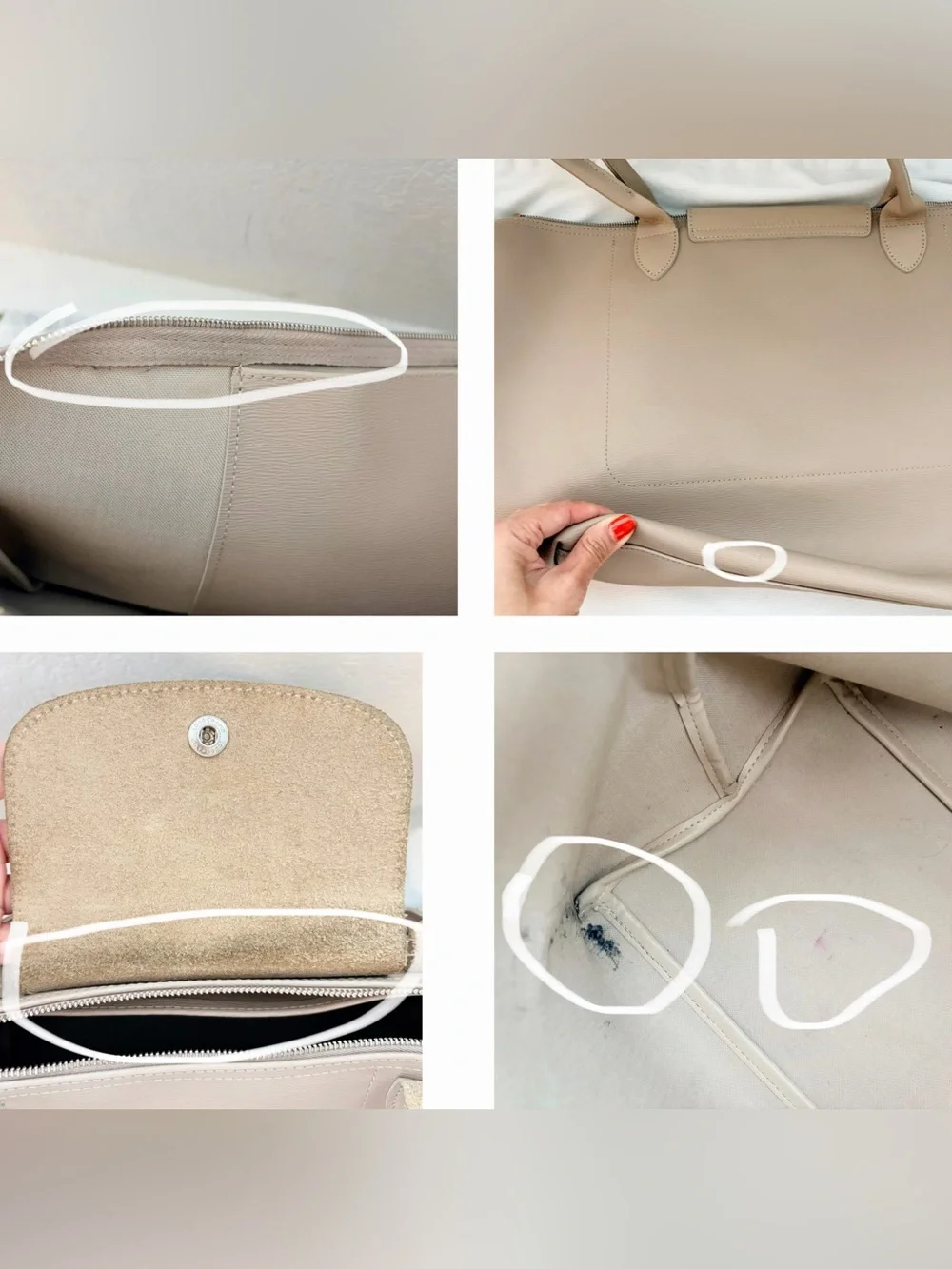 Auth LONGCHAMP Large Le Pliage City Coated Canvas Taupe Tote Bag